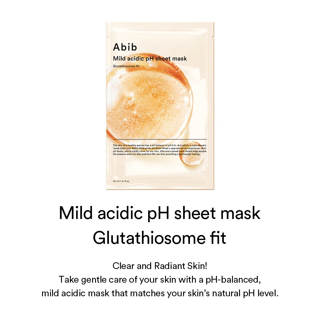 Abib - Mild acidic pH sheet mask Glutathiosome fit (10 Sheets)