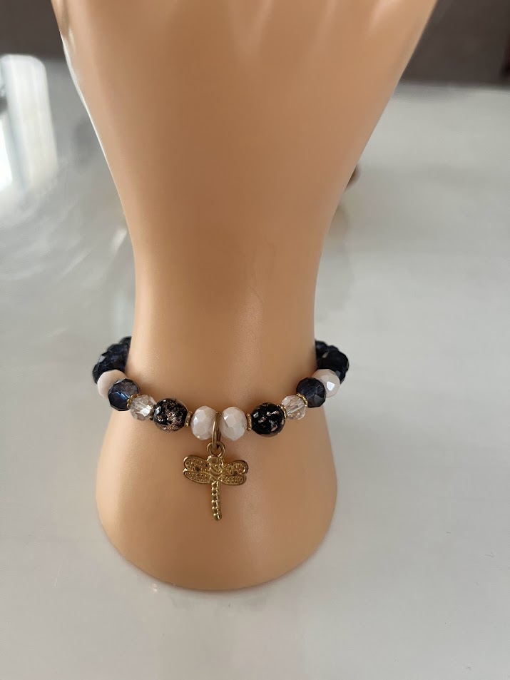BRACELET FEMME BLEU MARINE ET BLANC