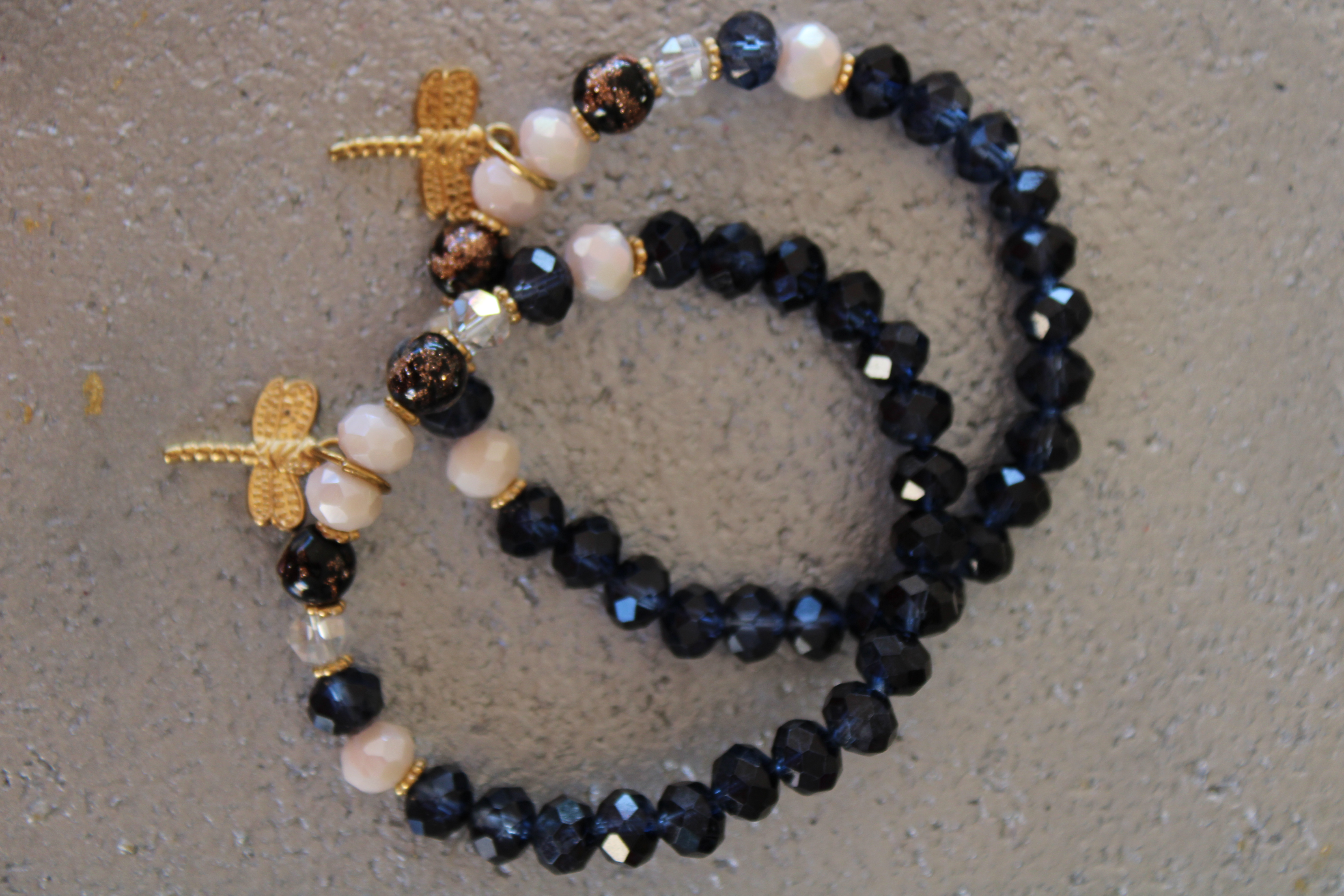 BRACELET FEMME BLEU MARINE ET BLANC