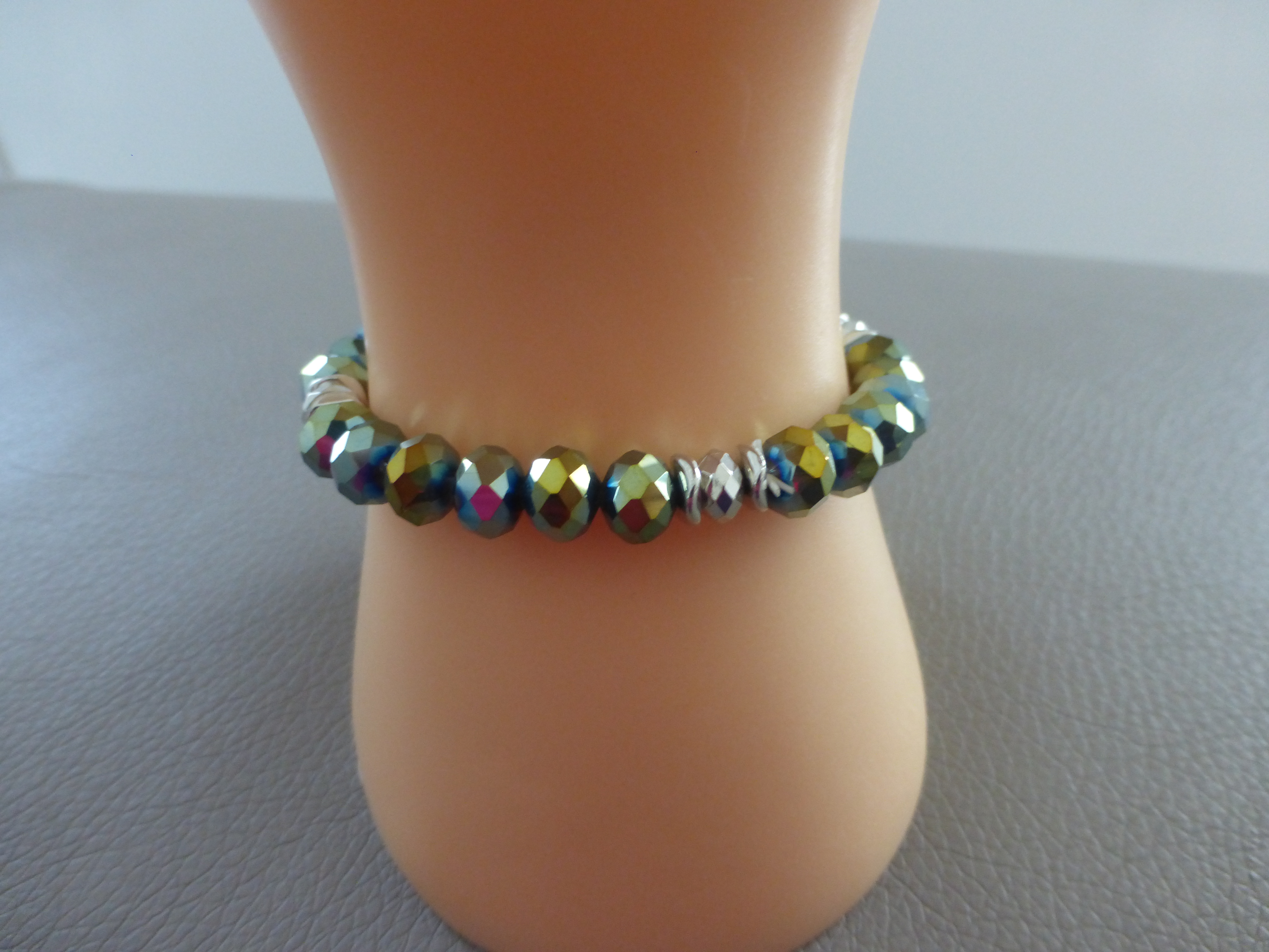 BRACELET FEMME VERT IRISÉ