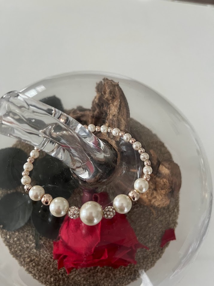 BRACELET FEMME BLANC ET DORÉ