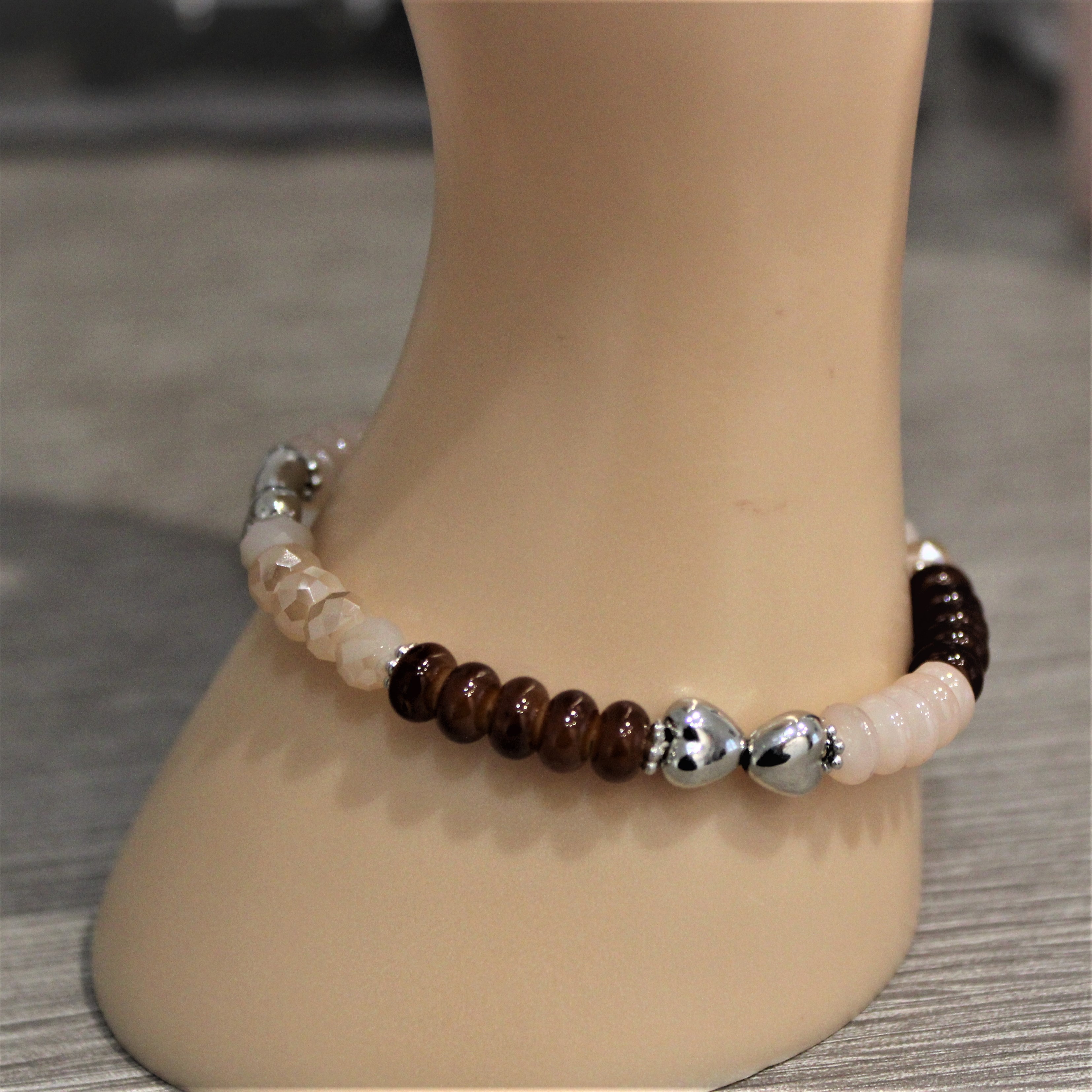 BRACELET FEMME MARRON ET BEIGE