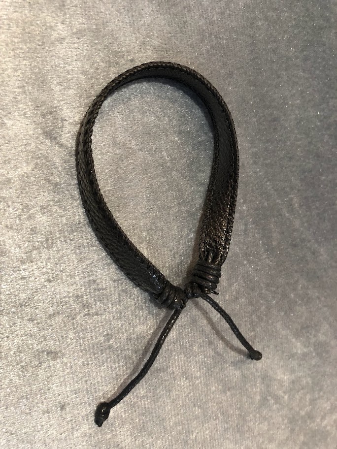 BRACELET HOMME CUIR NOIR 