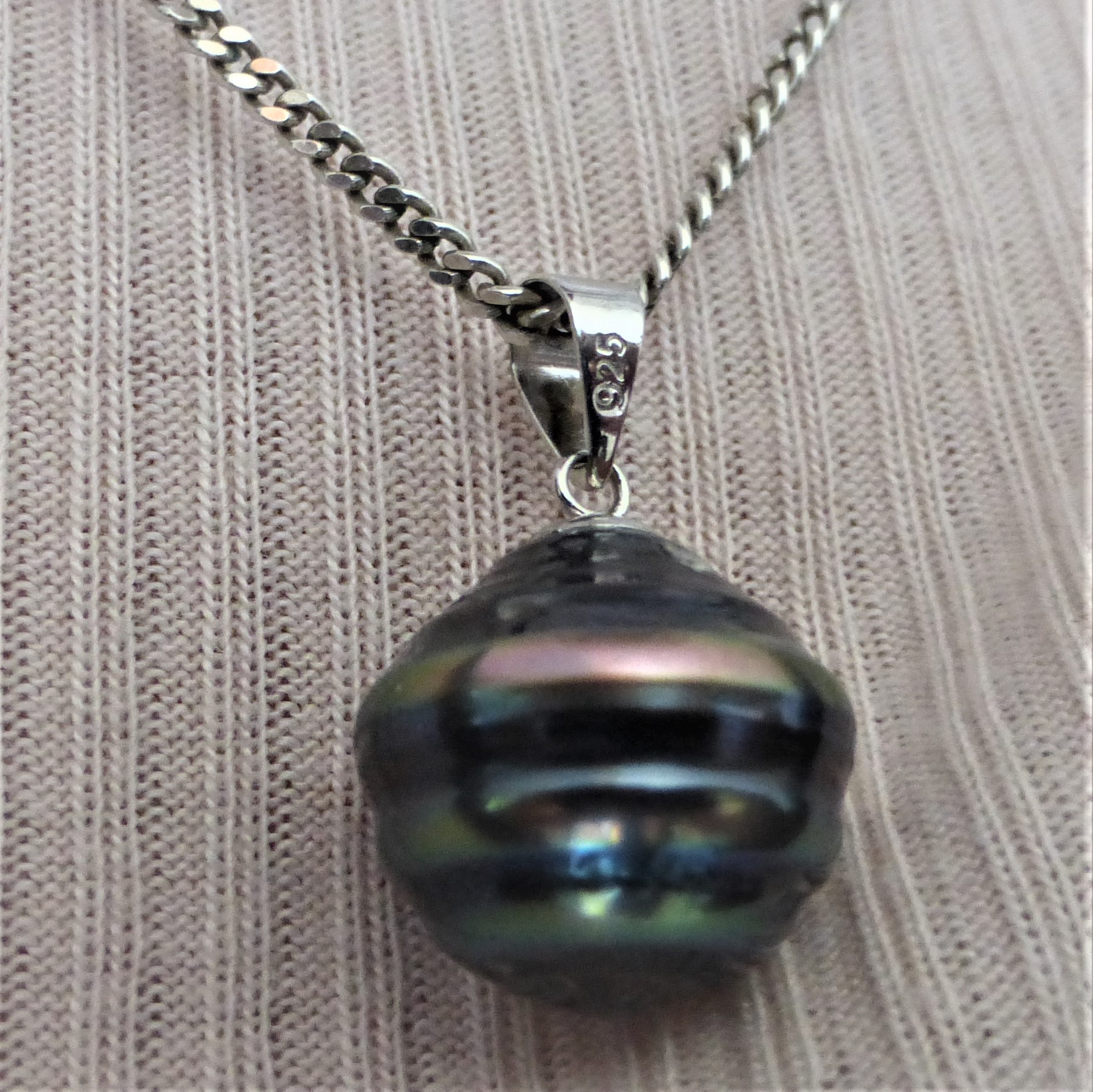 PENDENTIF PERLE DE TAHITI MULTICOLORES