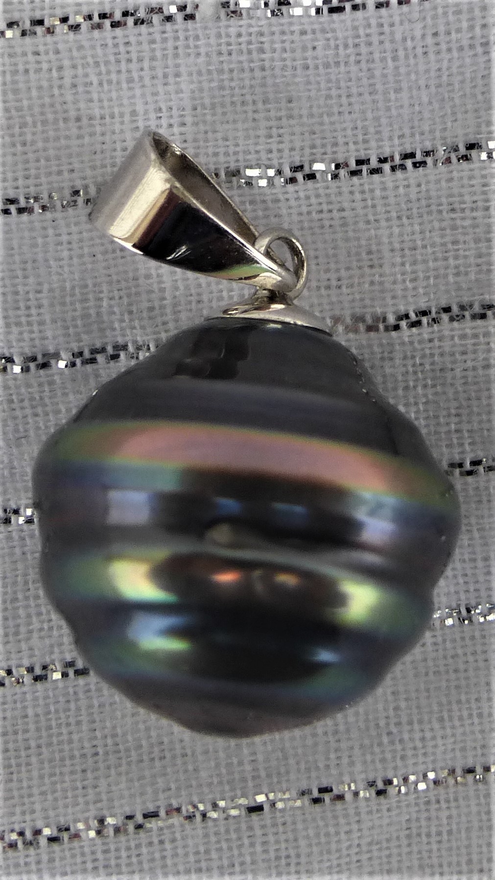 PENDENTIF PERLE DE TAHITI MULTICOLORES