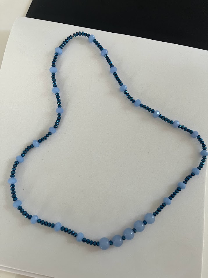 COLLIER FEMME TONS BLEUS