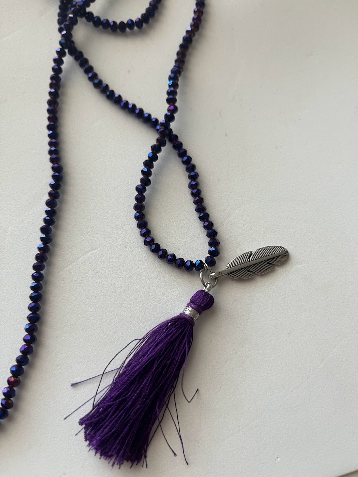 COLLIER FEMME TONS VIOLET BLEU