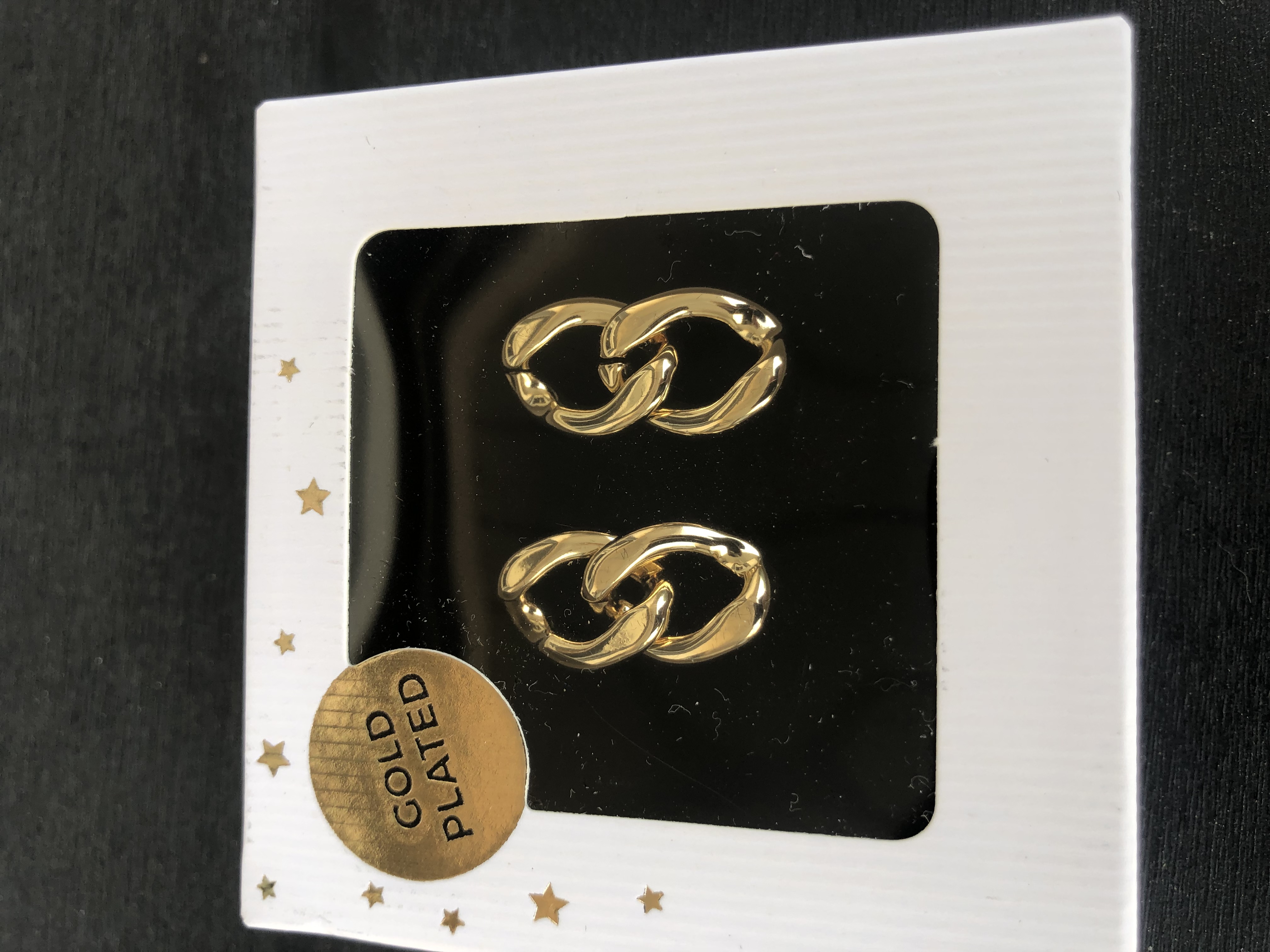 BOUCLE D'OREILLE 2 ANNEAUX PLAQUÉES OR