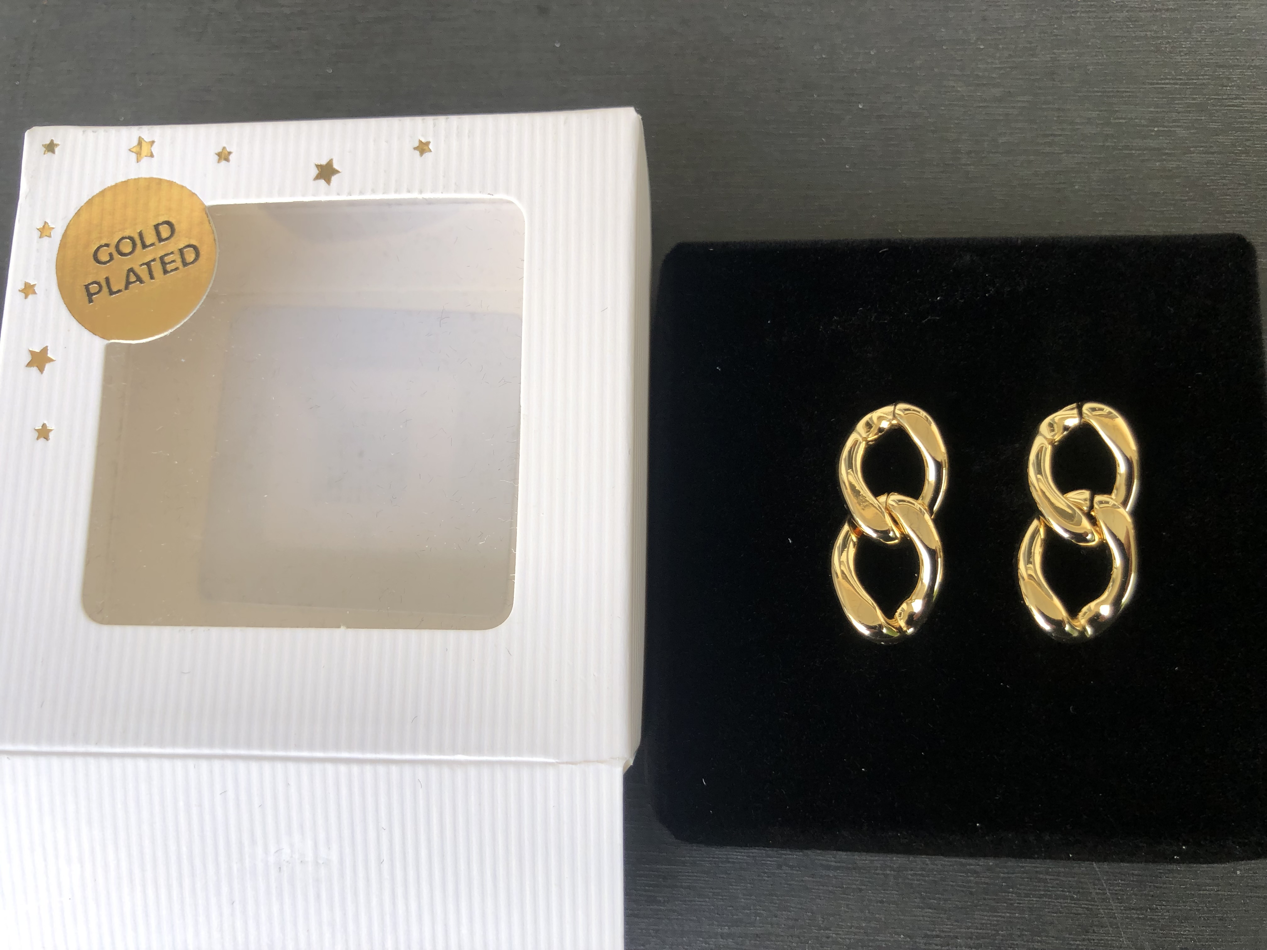 BOUCLE D'OREILLE 2 ANNEAUX PLAQUÉES OR