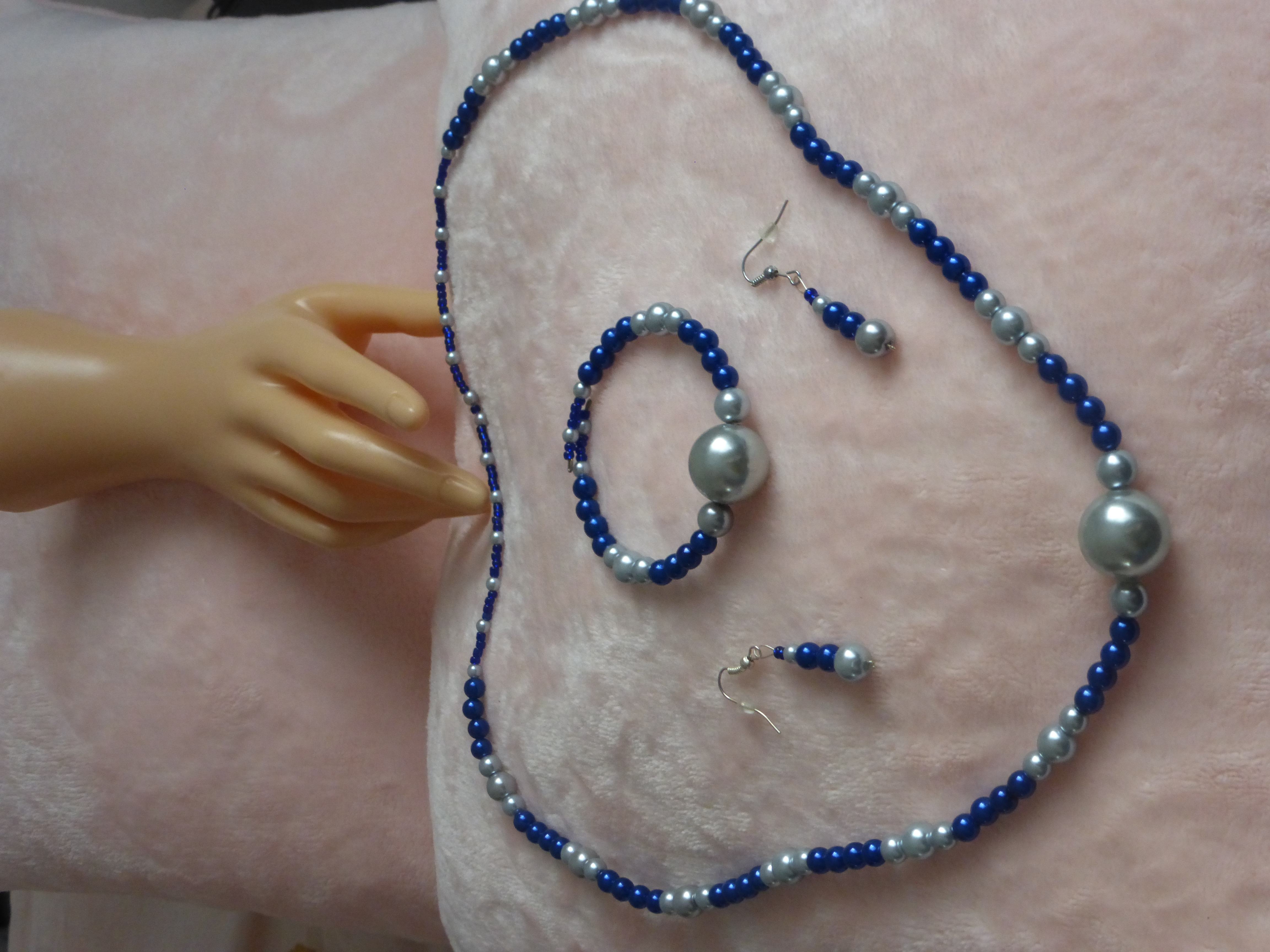 COLLIER BRACELET BO FEMME MARINE GRIS