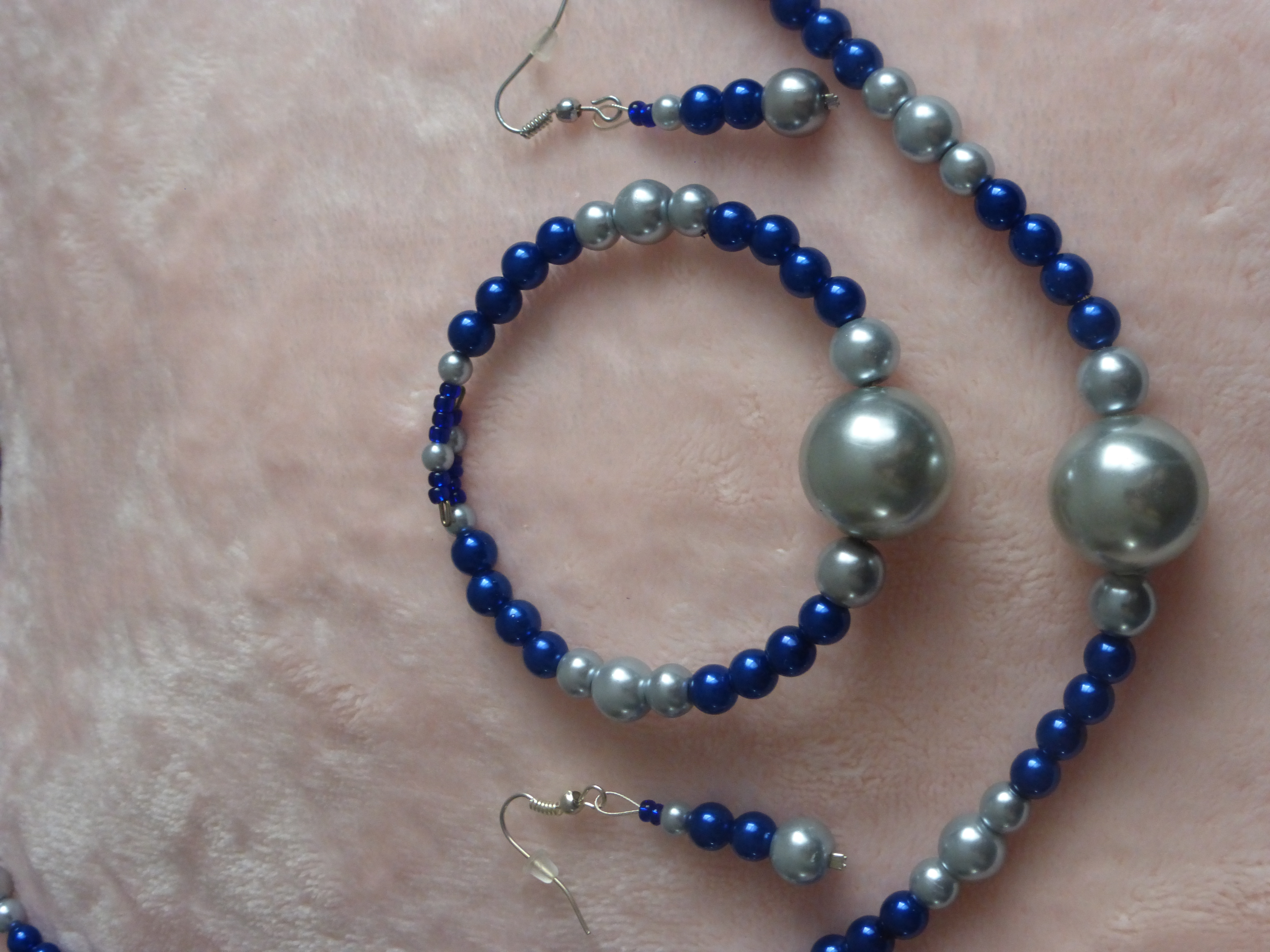 COLLIER BRACELET BO FEMME MARINE GRIS