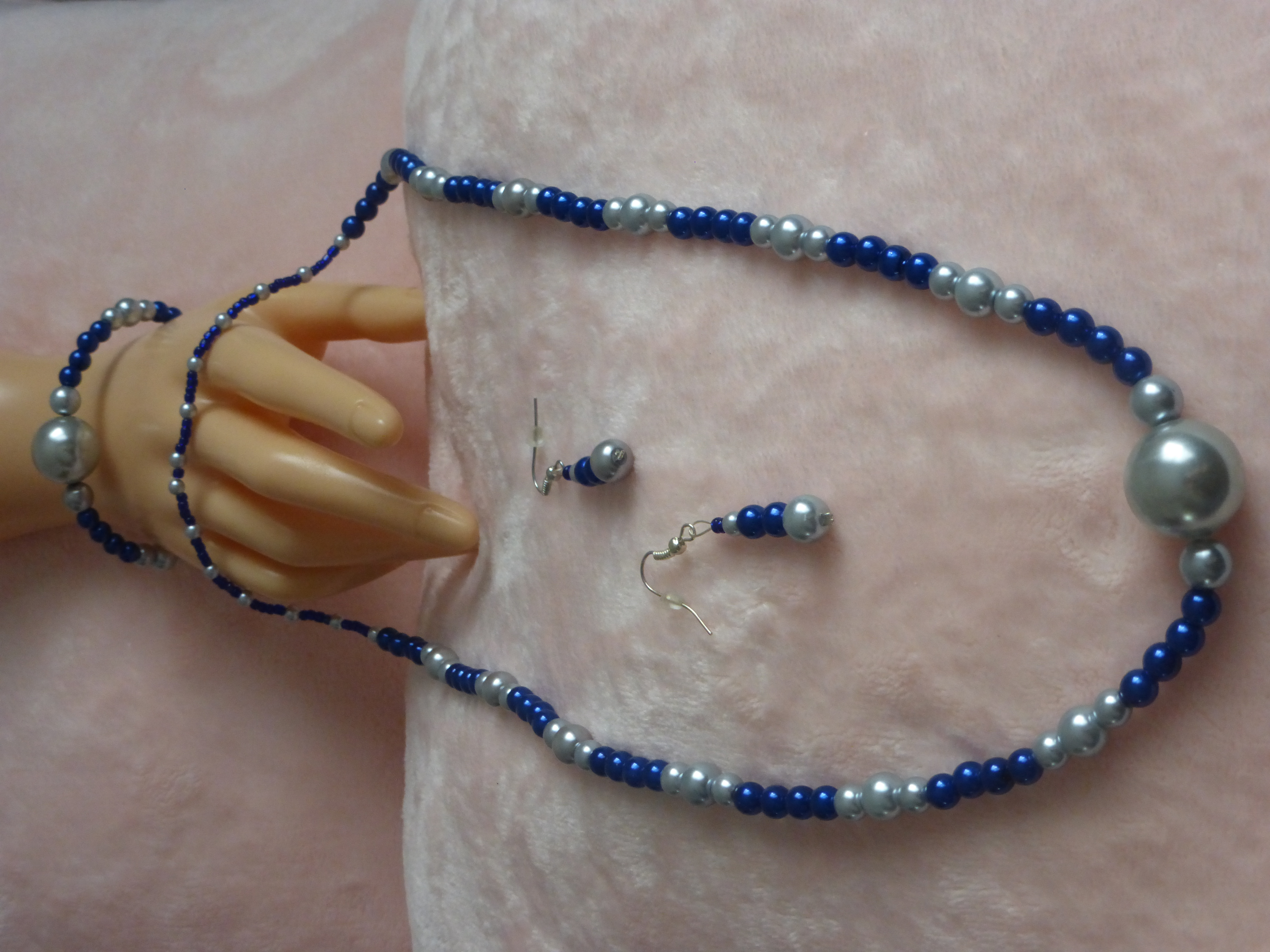 COLLIER BRACELET BO FEMME MARINE GRIS