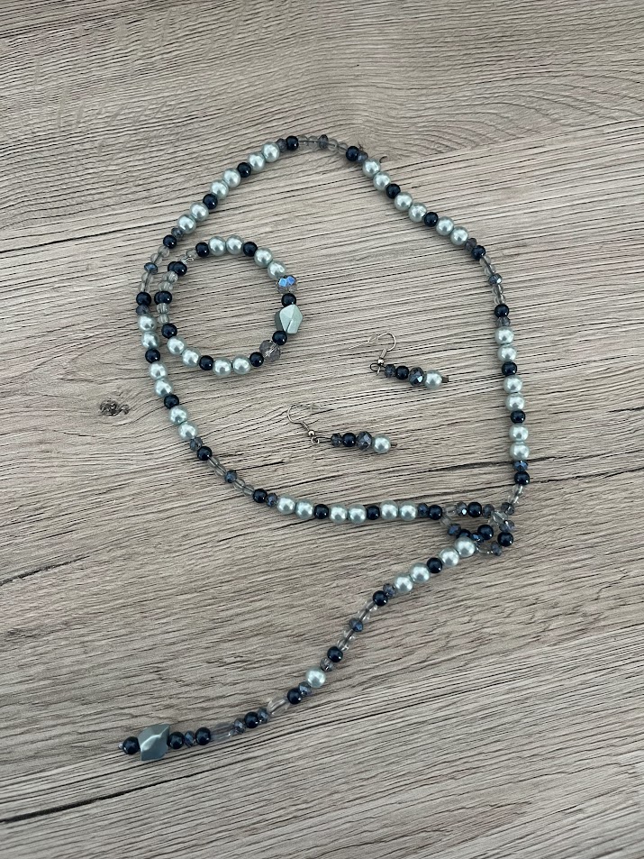 COLLIER BRACELET BO FEMME TONS BLEUS