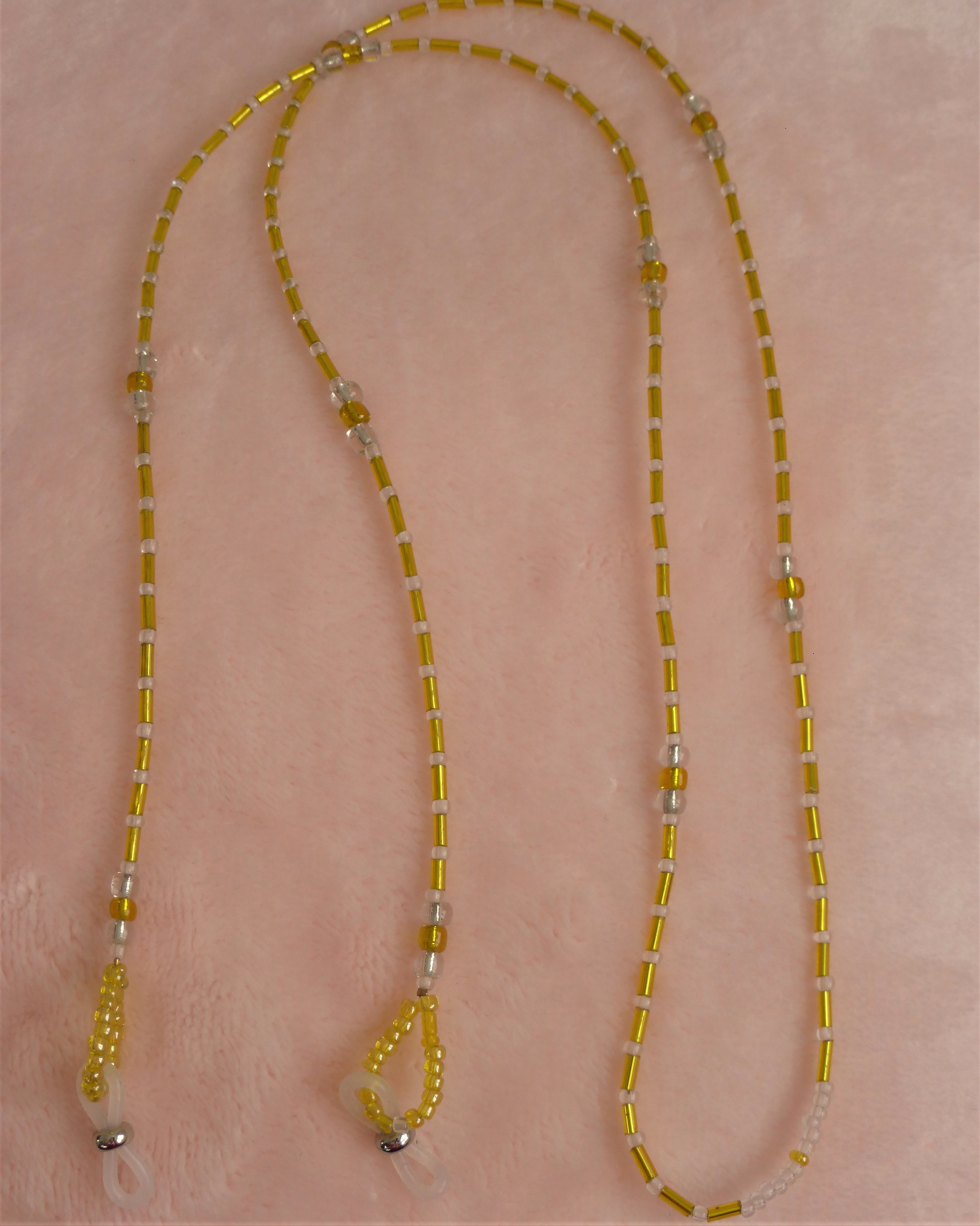 CORDON A LUNETTES JAUNE ET TRANSPARENT