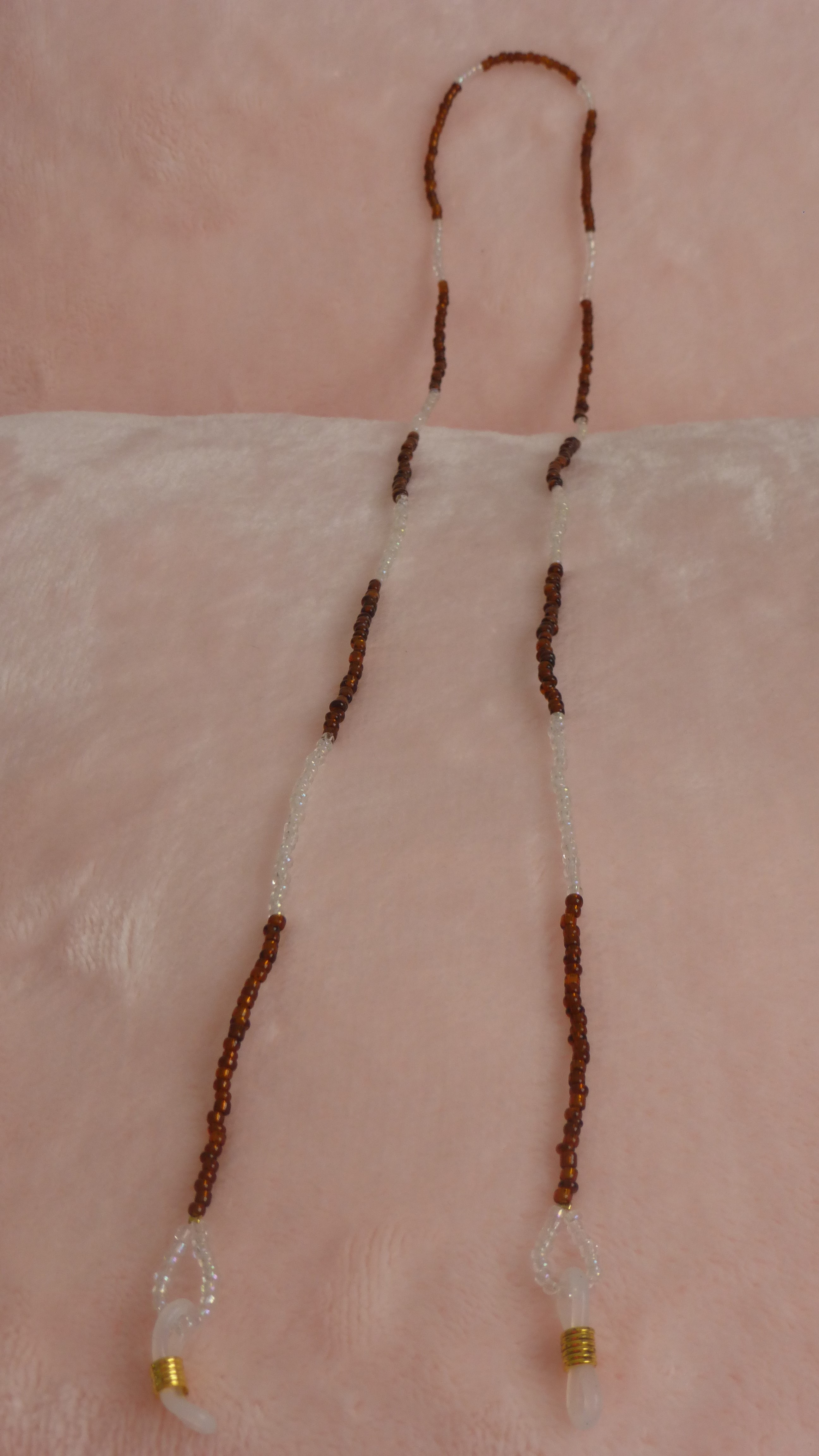 CORDON A LUNETTES MARRON ET BLANC