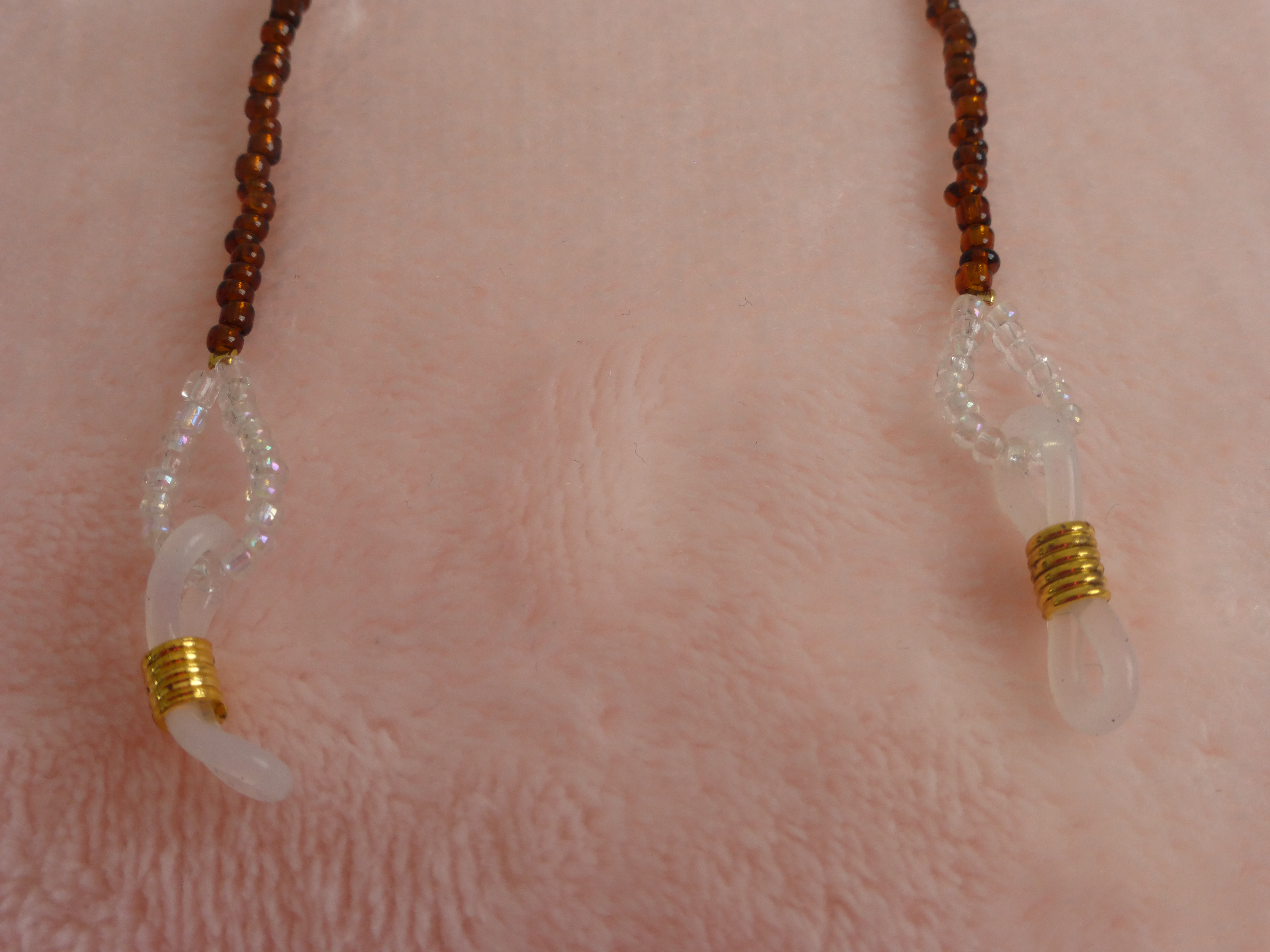 CORDON A LUNETTES MARRON ET BLANC