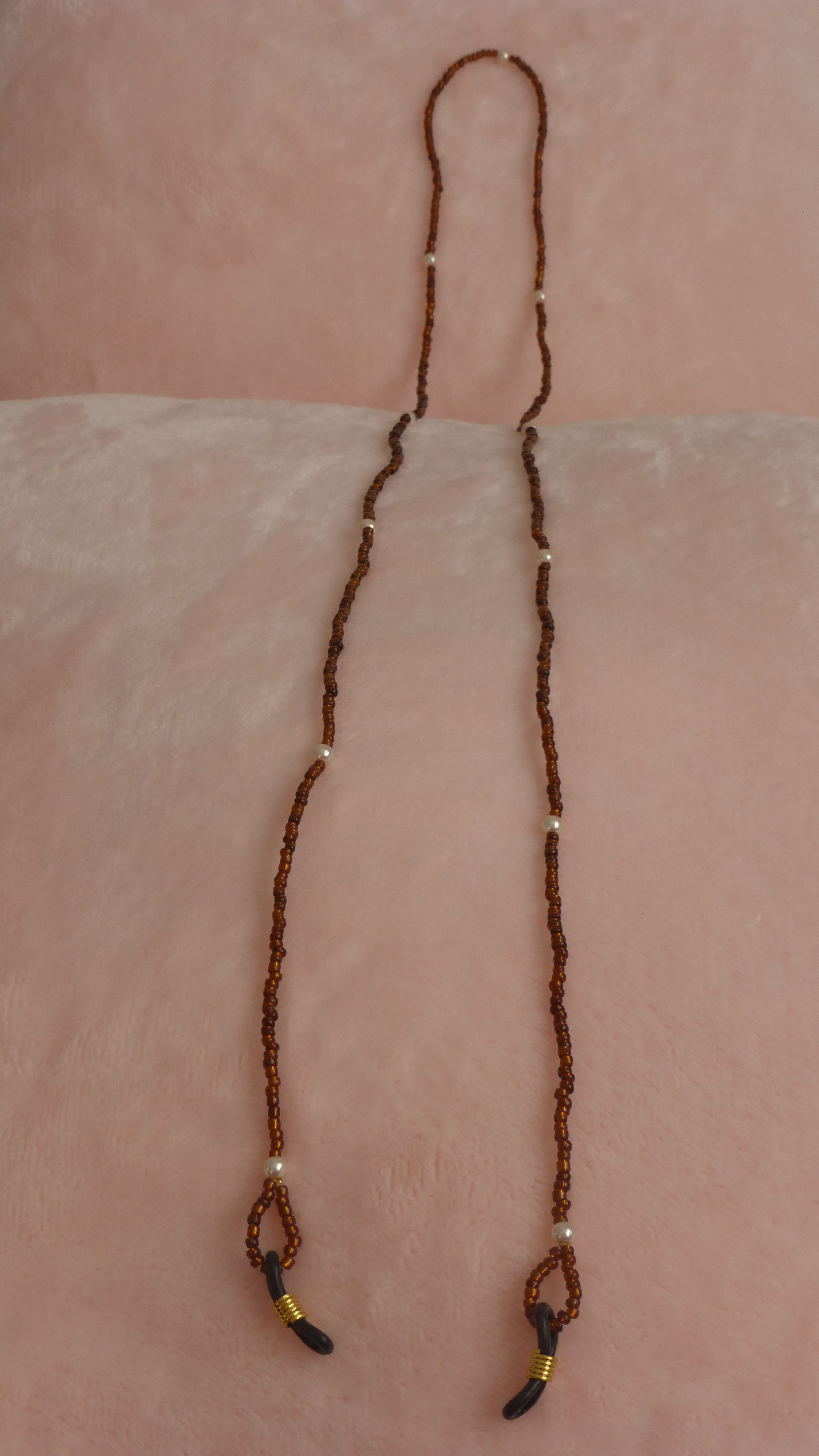 CORDON A LUNETTES MARRON ET BLANC