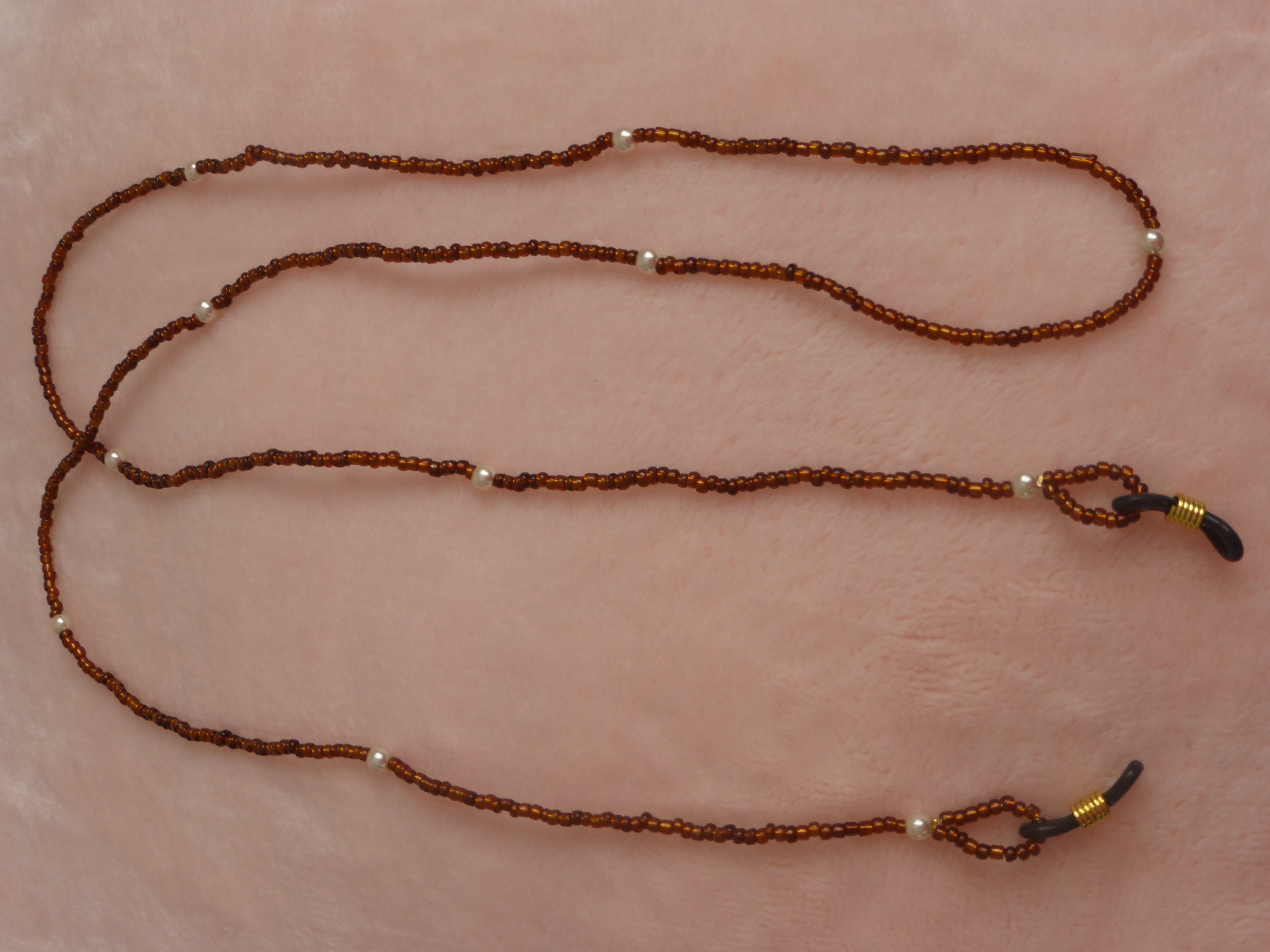CORDON A LUNETTES MARRON ET BLANC