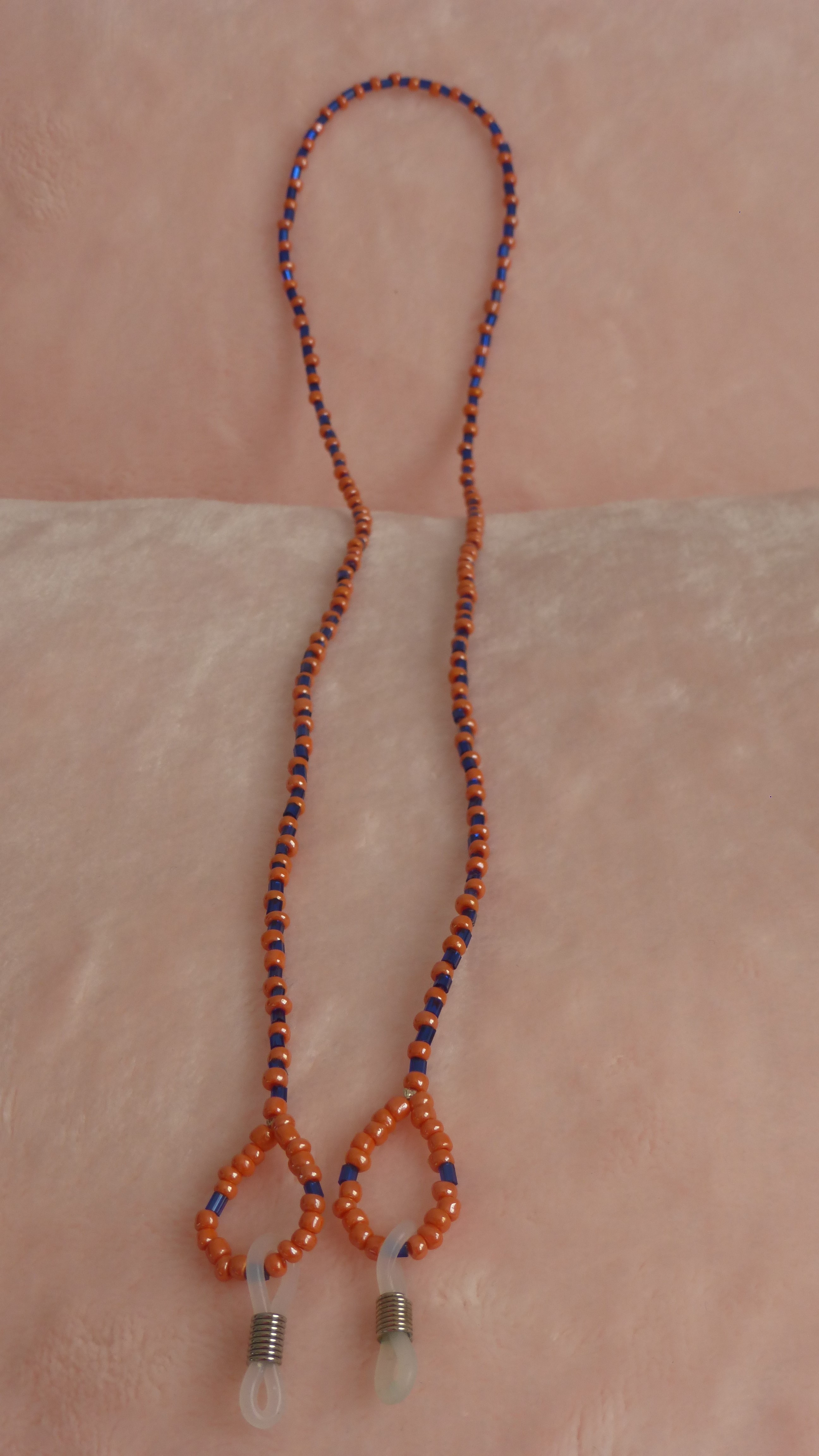 CORDON A LUNETTES ORANGE ET BLEU