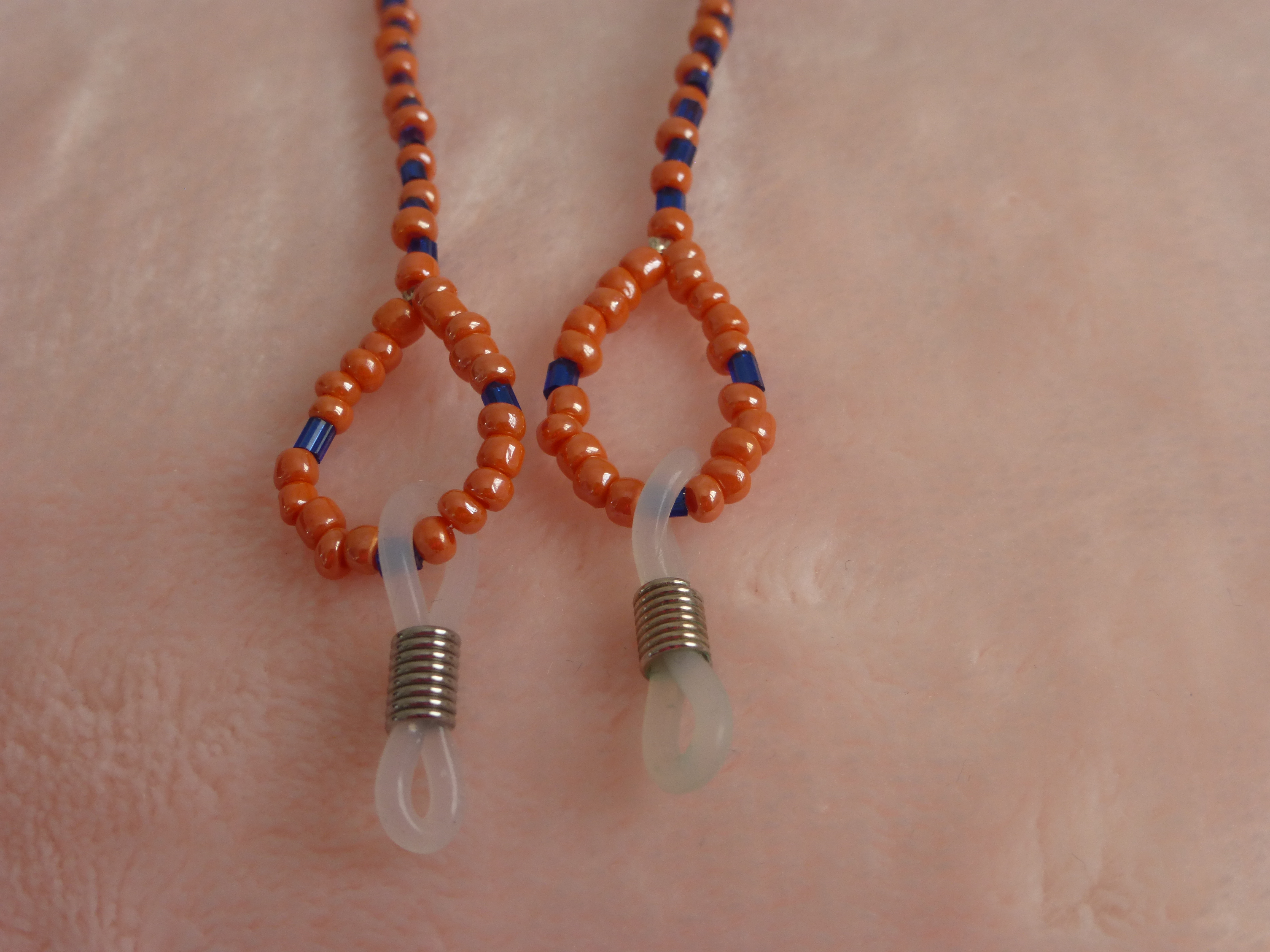 CORDON A LUNETTES ORANGE ET BLEU