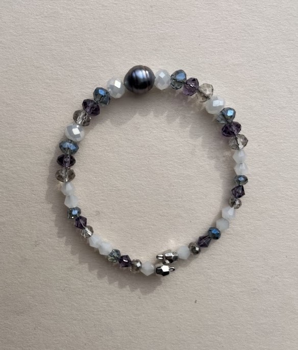 BRACELET PERLE DE TAHITI GRIS VIOLET