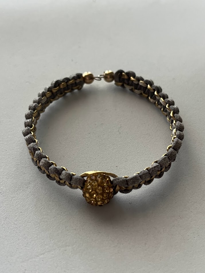 BRACELET DORÉ ET GRIS