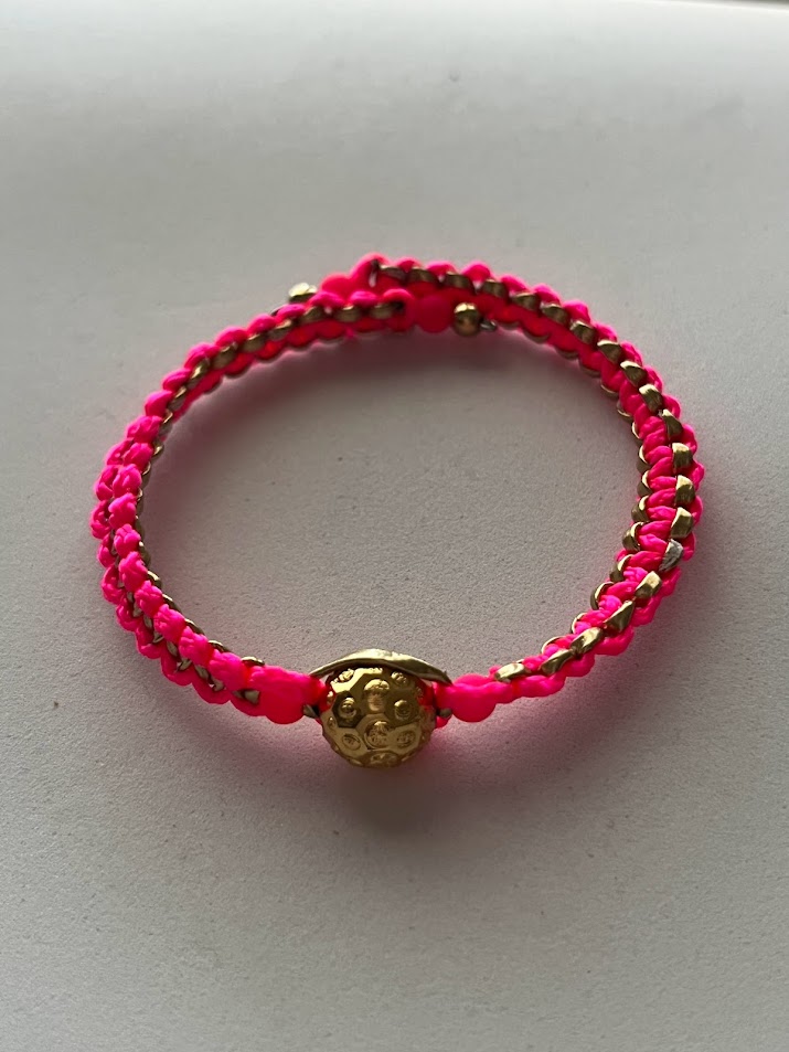 BRACELET FUSCHIA DORÉ
