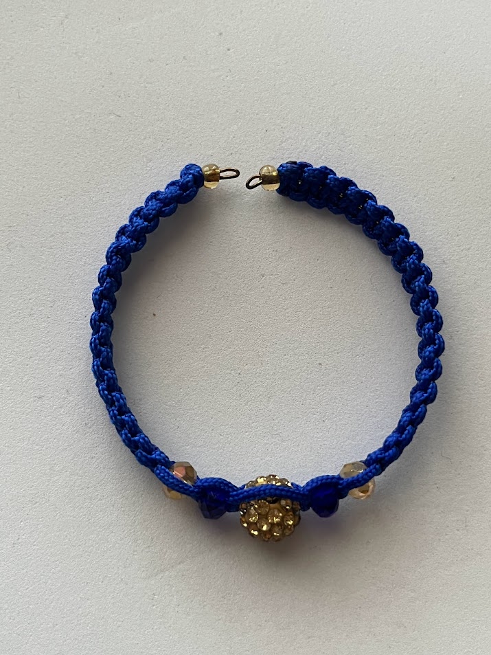 BRACELET BLEU OUTREMER ET DORÉ
