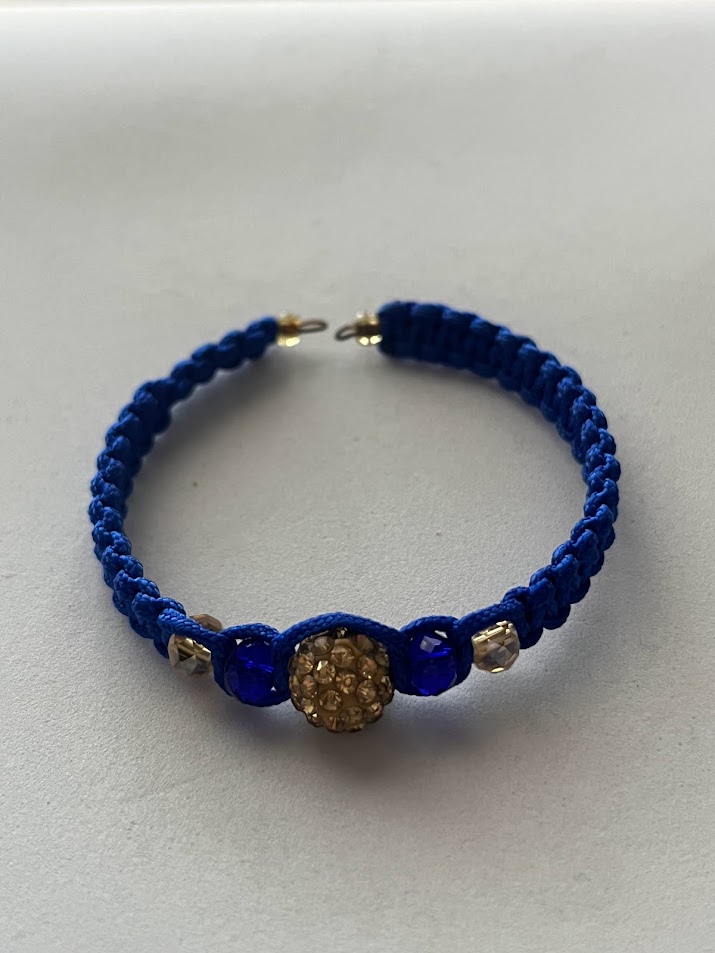 BRACELET BLEU OUTREMER ET DORÉ