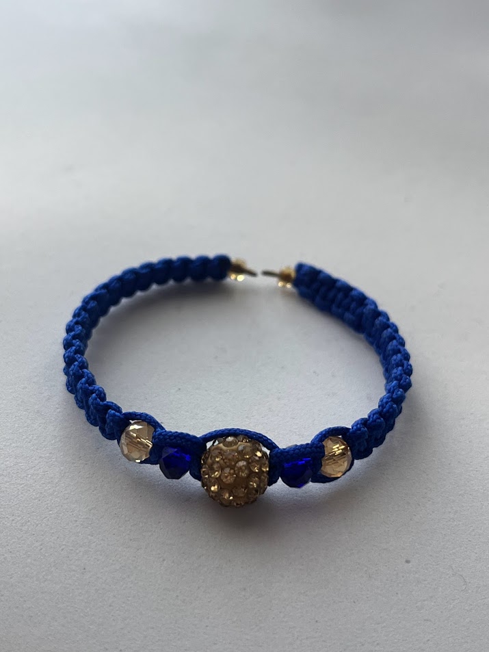 BRACELET BLEU OUTREMER ET DORÉ