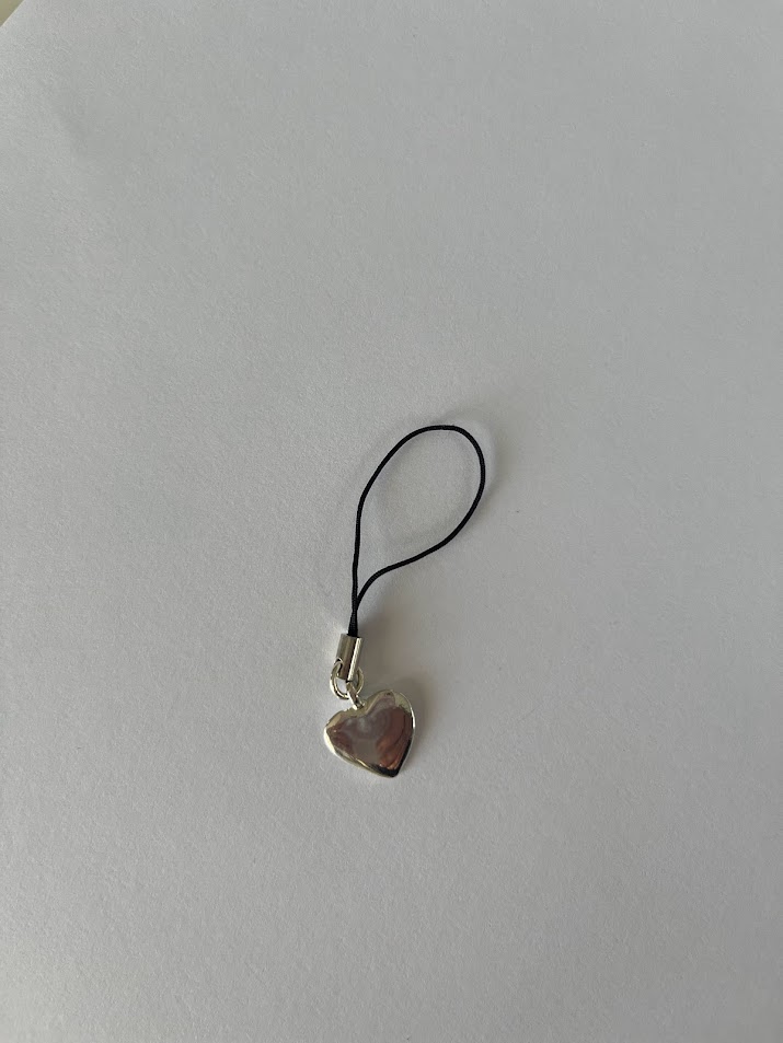 BIJOUX DE MOBILE COEUR ARGENTÉ