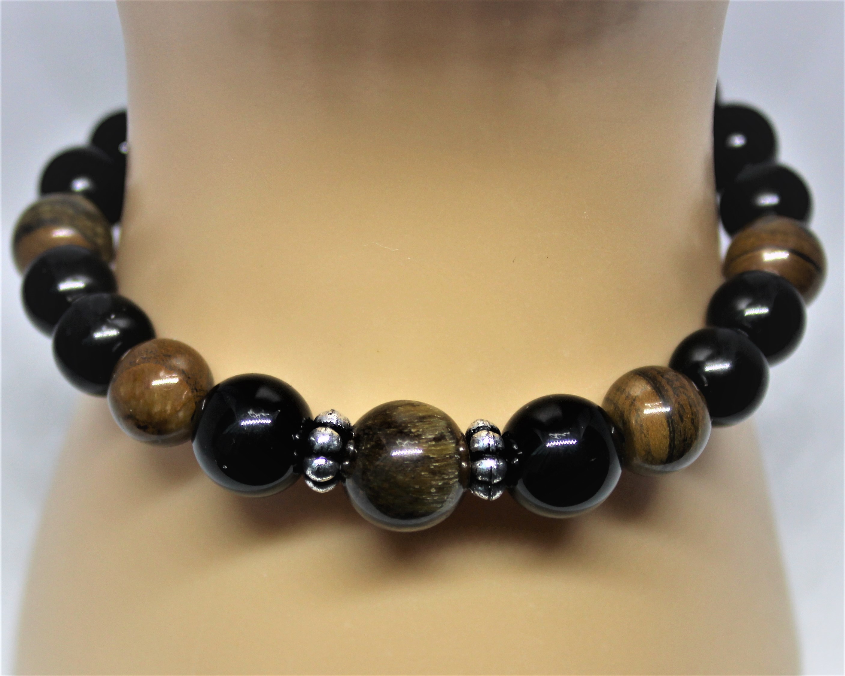 BRACELET HOMME NOIR ET MARRON