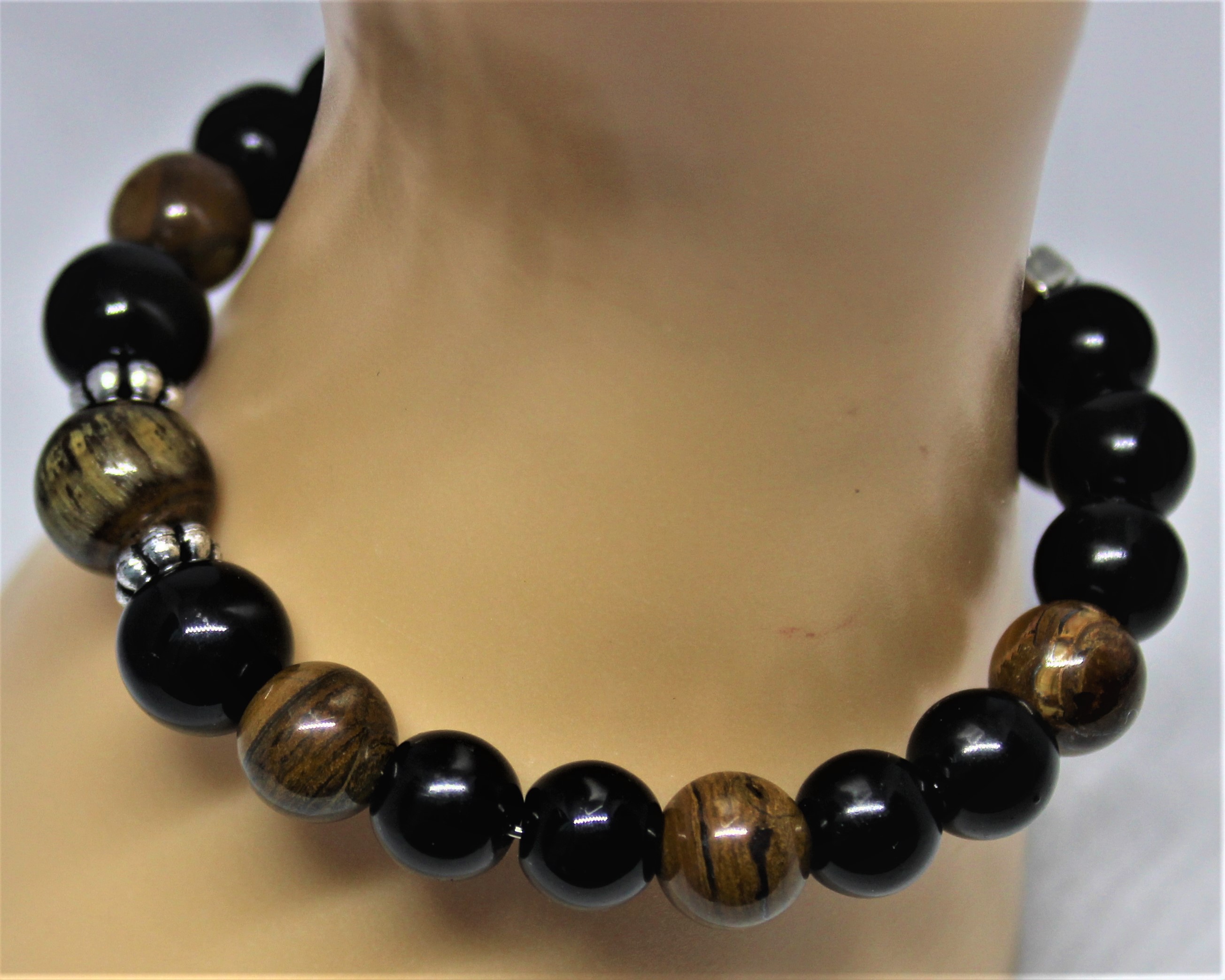 BRACELET HOMME NOIR ET MARRON