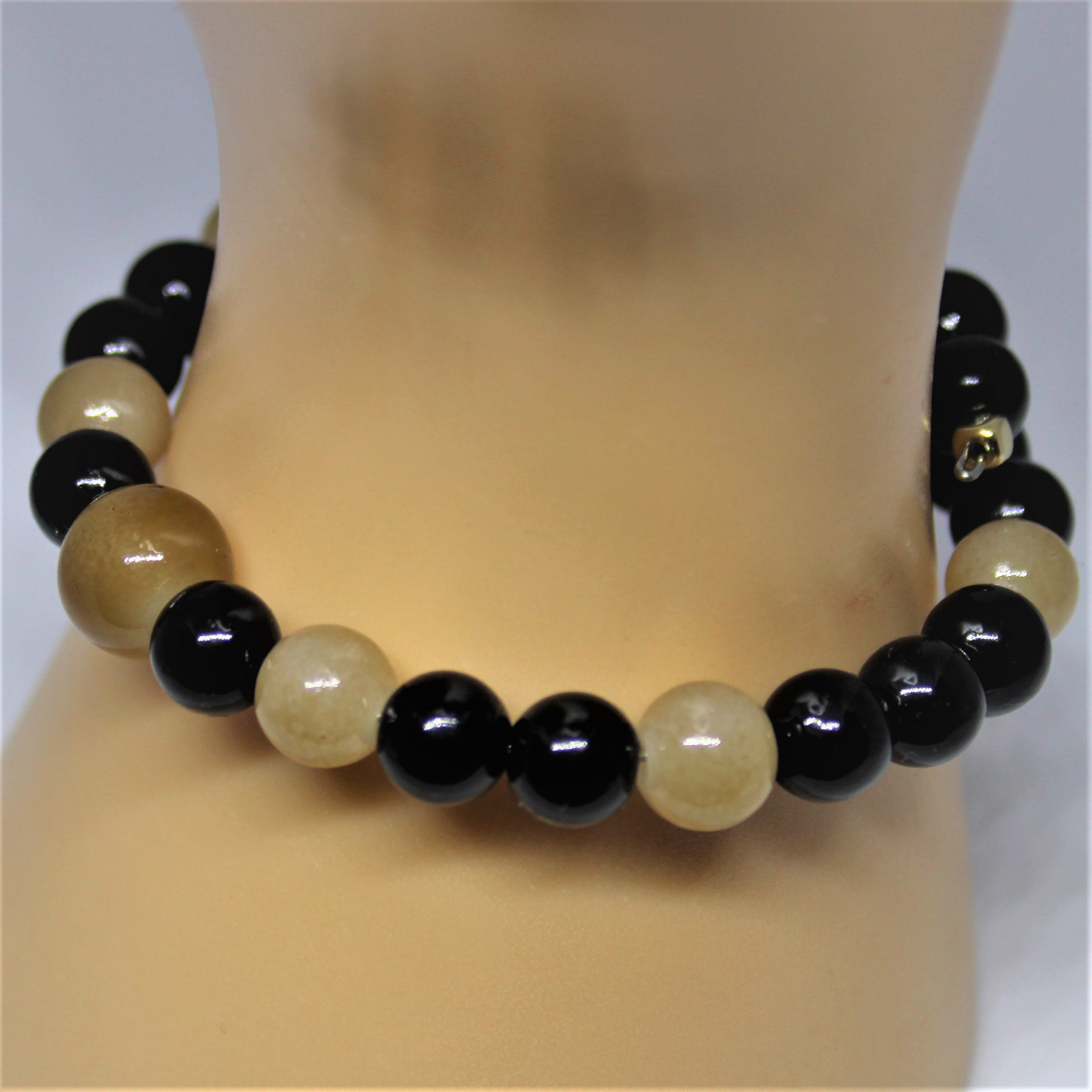 BRACELET HOMME NOIR ET BEIGE