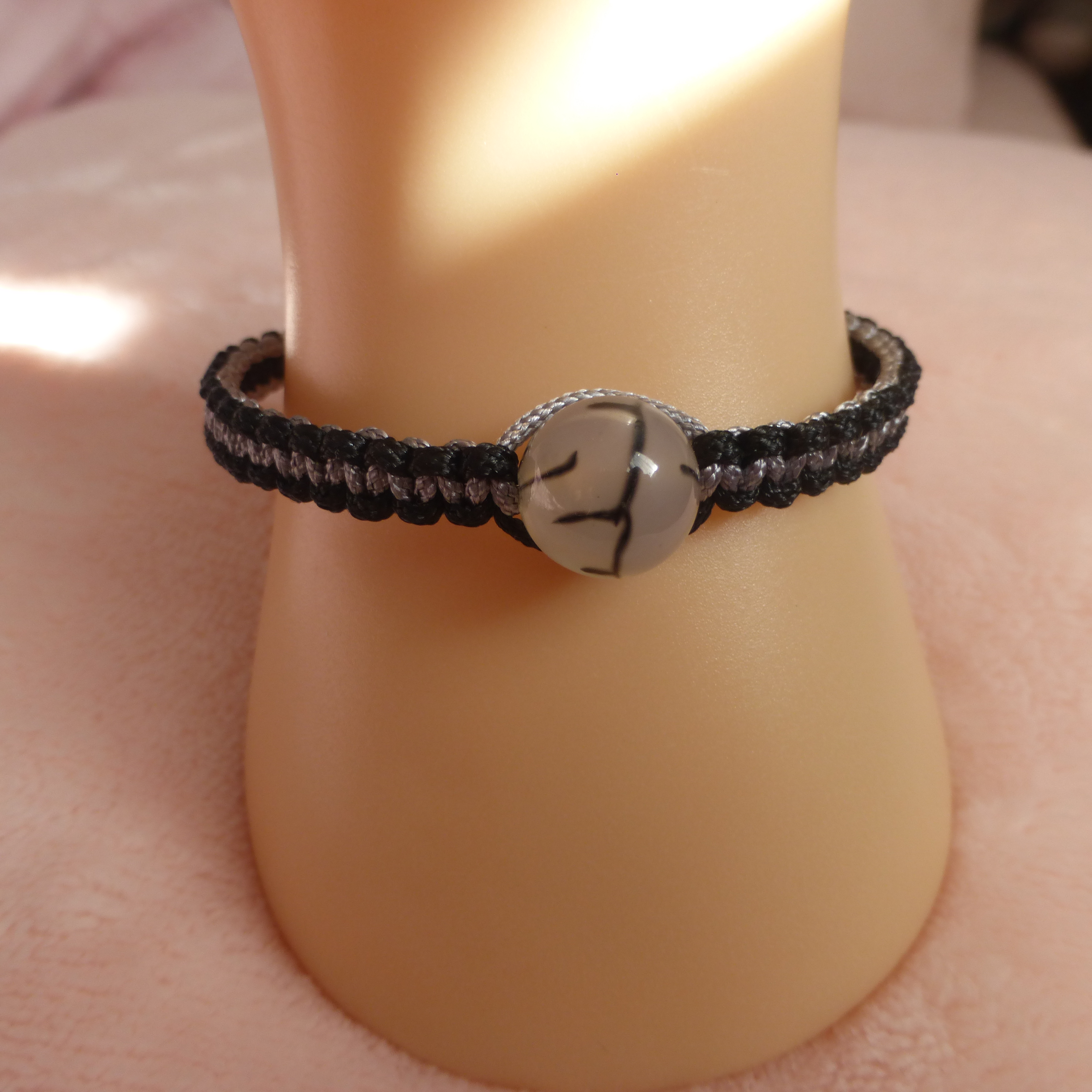 BRACELET HOMME NOIR ET GRIS