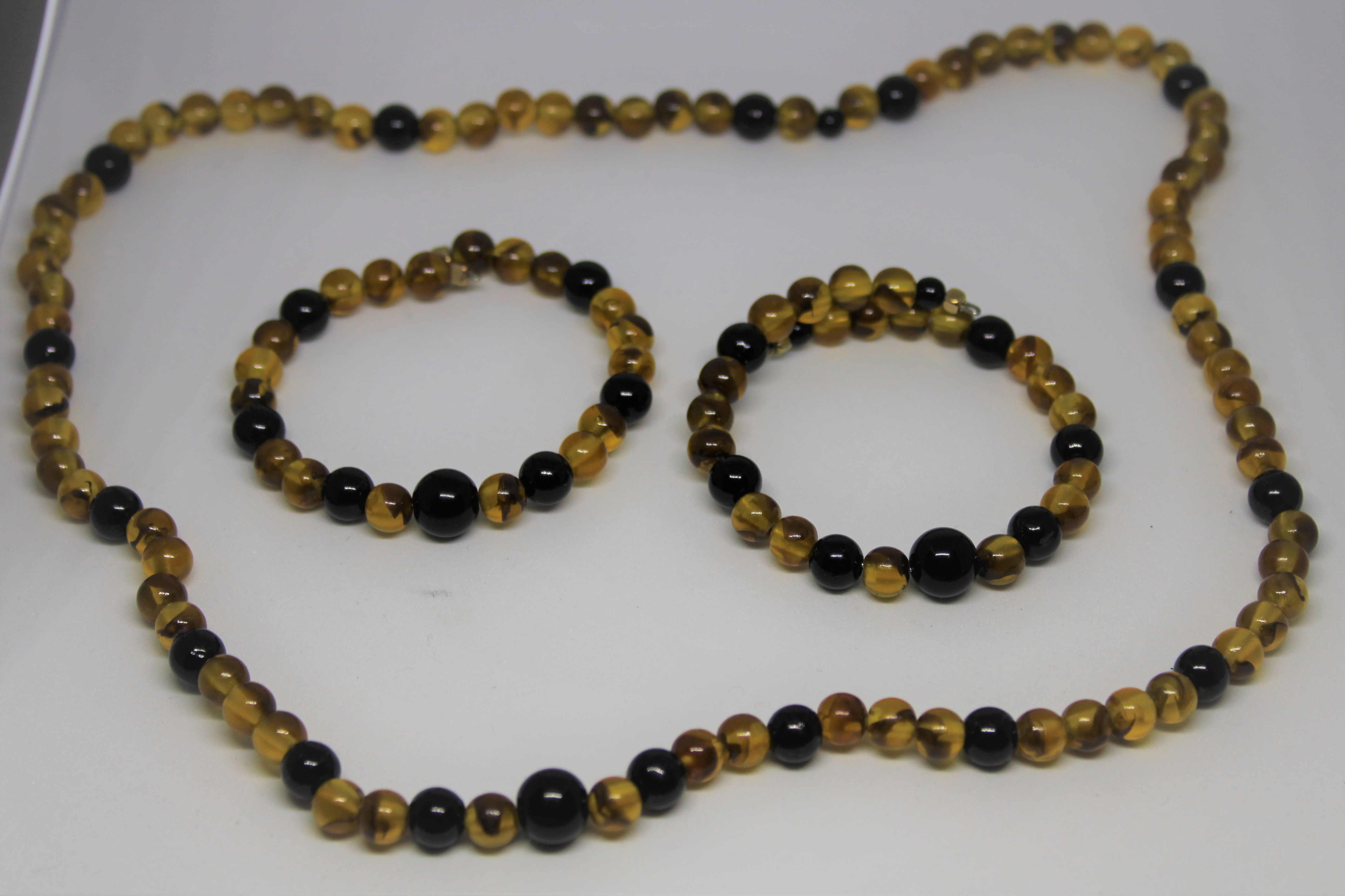 BRACELET HOMME / FEMME NOIR ET MARRON