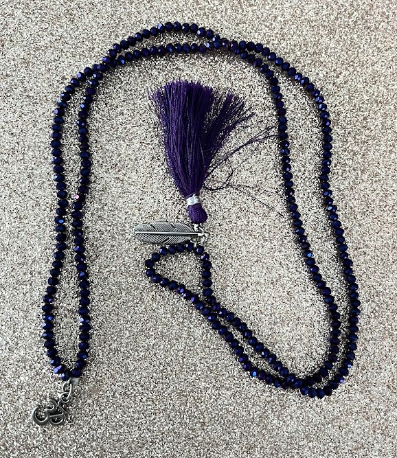 COLLIER FEMME TONS VIOLET BLEU