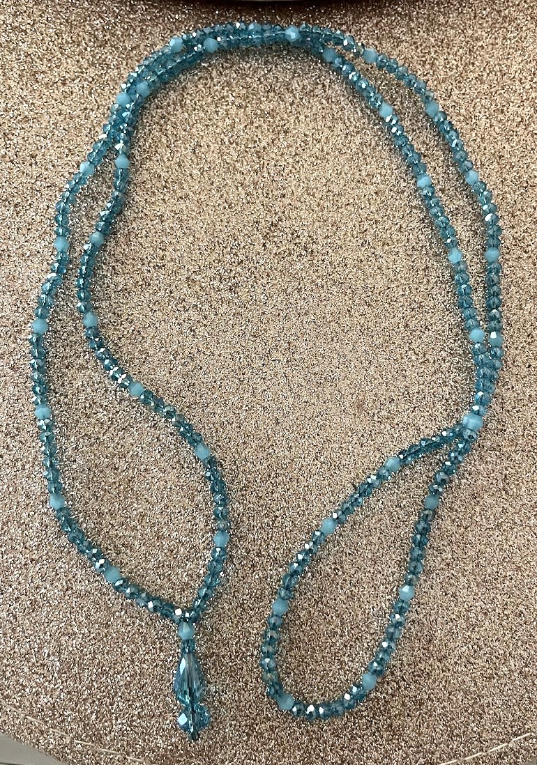 COLLIER LONG FEMME AZUR