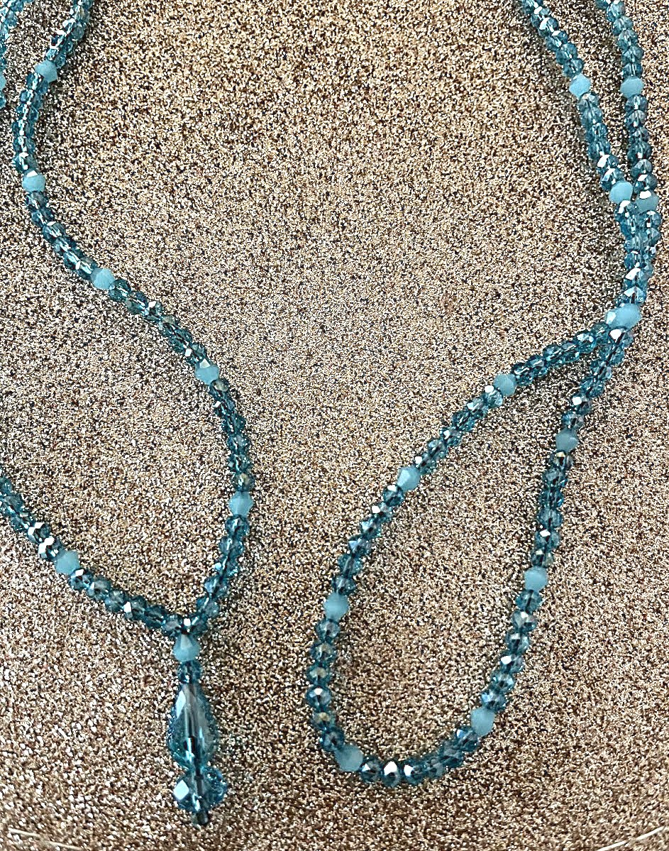 COLLIER LONG FEMME AZUR