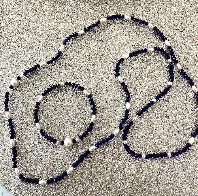 COLLIER FEMME BLEU PROFOND