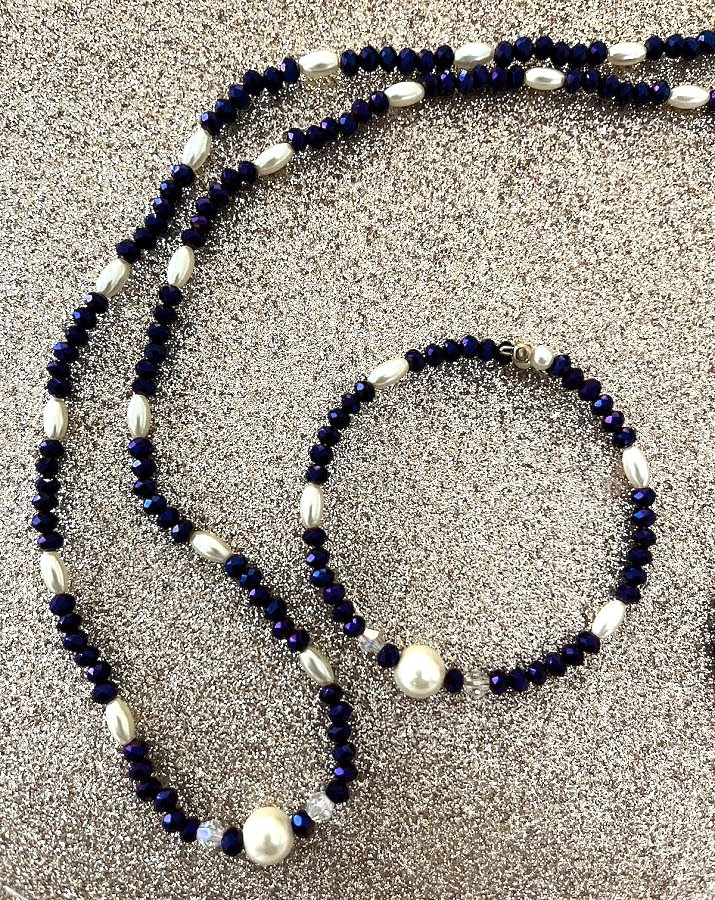 COLLIER FEMME BLEU PROFOND