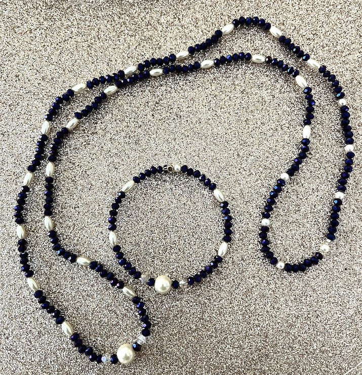 COLLIER FEMME BLEU PROFOND