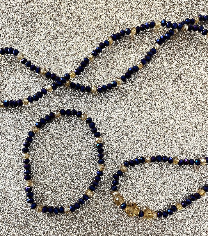 COLLIER FEMME BLEU VIOLET IRISÉ