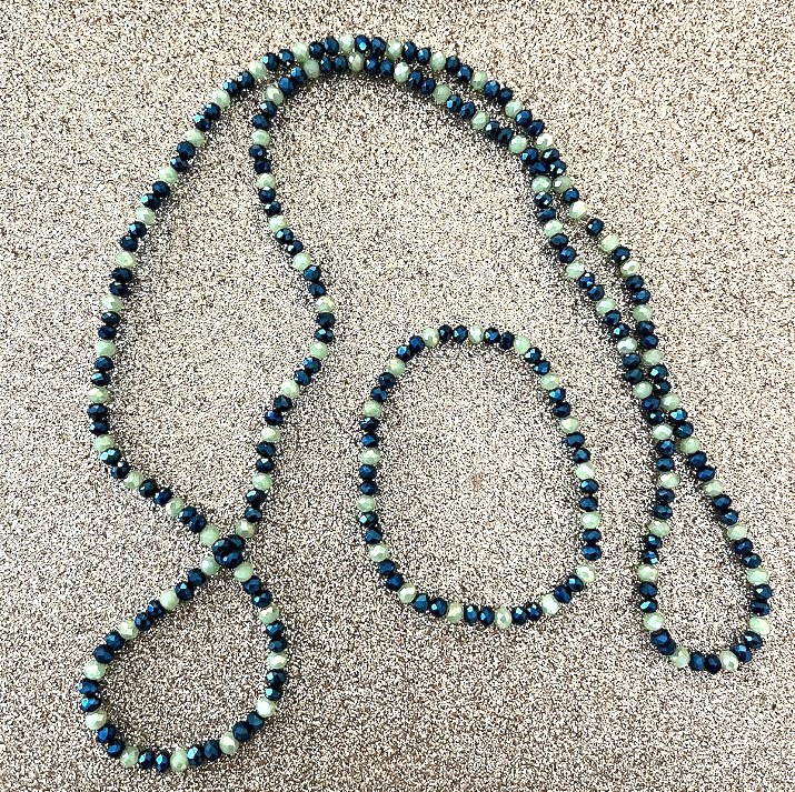 COLLIER FEMME TONS VERTS FONCÉS