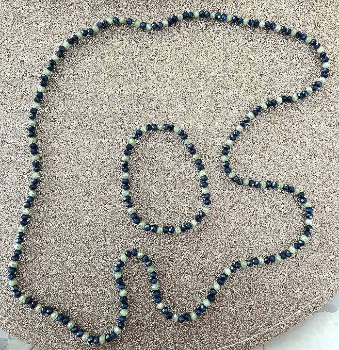 COLLIER FEMME TONS VERTS FONCÉS