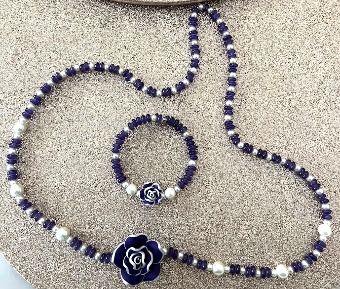 COLLIER FEMME VIOLET FONCÉ