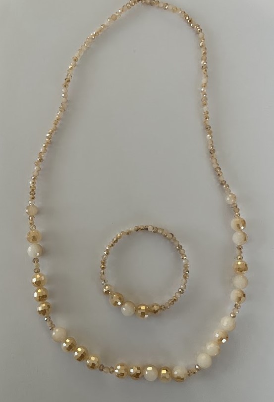 COLLIER FEMME TONS BEIGES