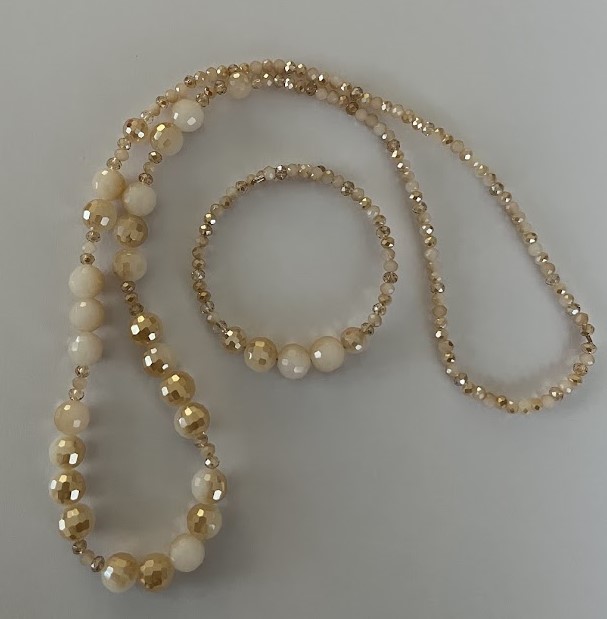 COLLIER FEMME TONS BEIGES