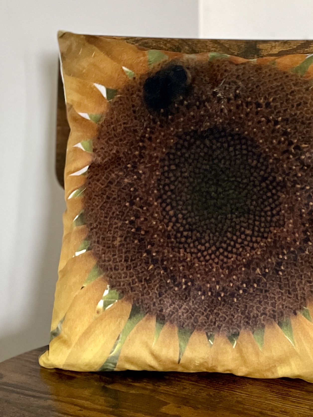 HANDMADE Sunflower Velvet Reversible Floral Cushion Cover