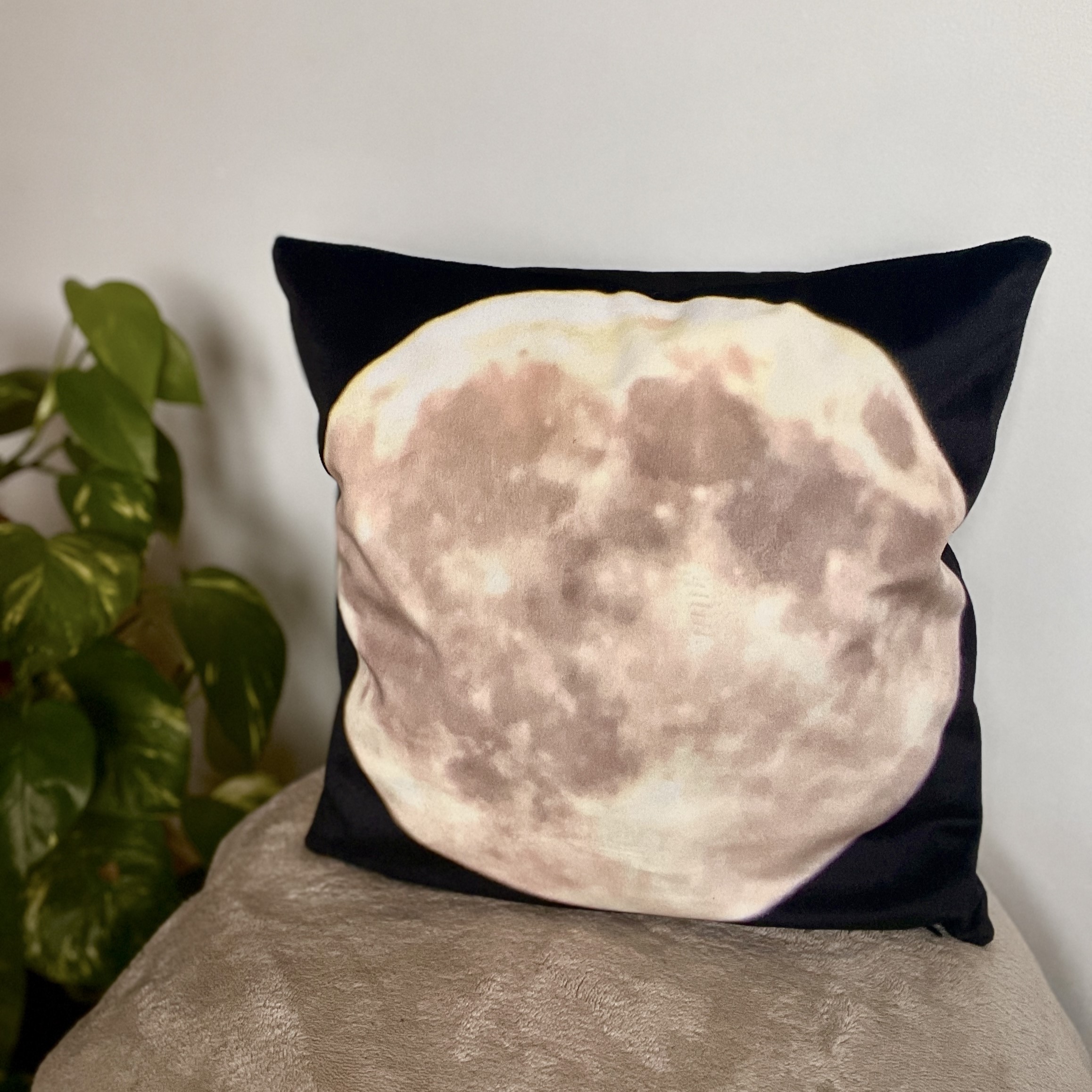 HANDMADE Moon Phases Velvet Reversible Cushion Cover - Chose from full, crescent or half moon combinations (see full description)